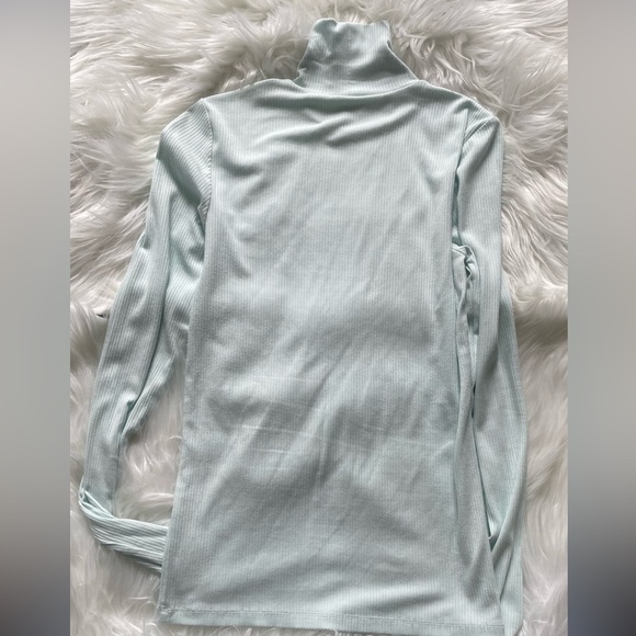 light blue turtleneck top - Picture 4 of 5